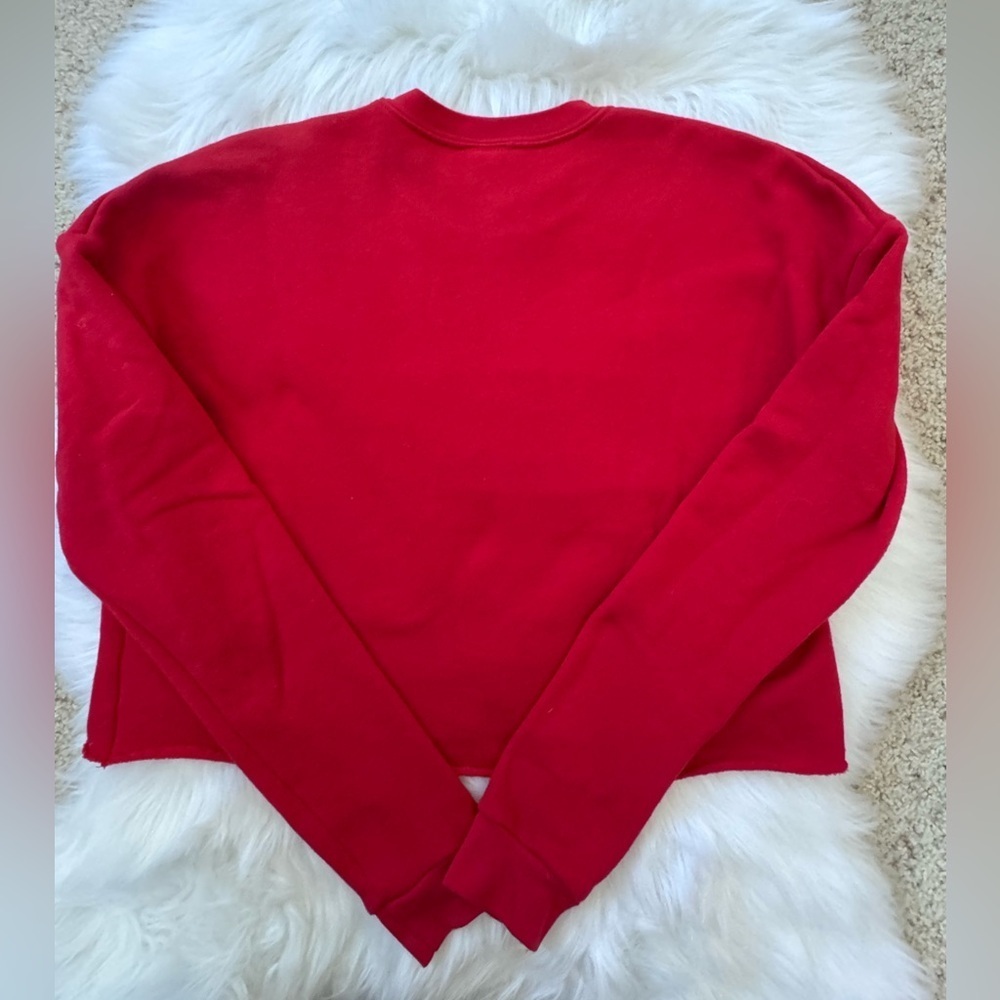 The Midwest Girl (TM) size XS Red Cropped Sweatshirt - Picture 2 of 7